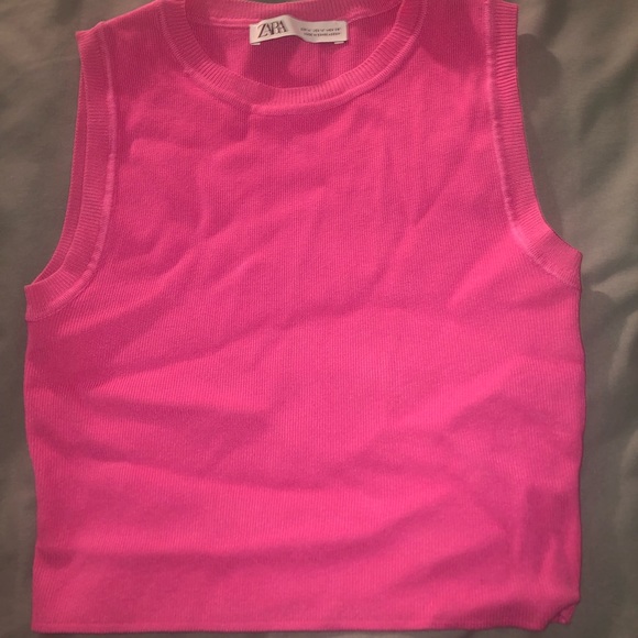 Zara Pink Crop Top - Picture 1 of 3